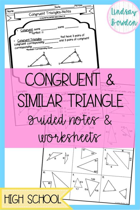 Triangle Congruence Practice Worksheets