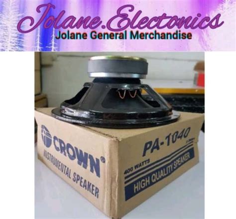 CROWN PA 1040 10 PROFESSIONAL INSTRUMENTAL SPEAKER 400W Lazada PH