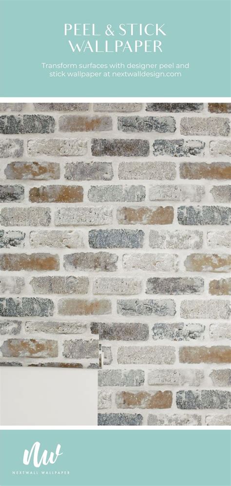 Nextwall Washed Faux Brick Peel And Stick Wallpaper In 2024