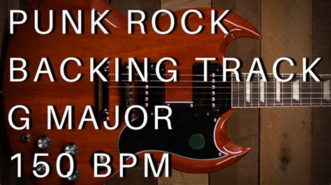 Punk Rock Guitar Backing Track G Major 150 Bpm YouTube