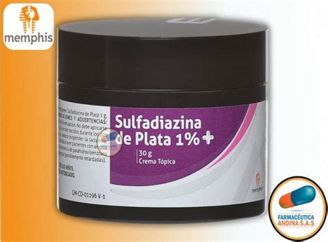 Sulfadiazina De Plata 1 Crema Pote X 30 Ml Memphis