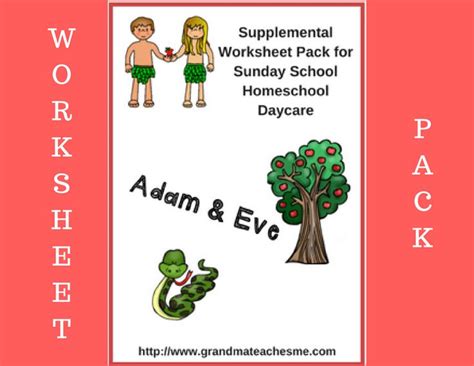 Adam And Eve Worksheet Printable