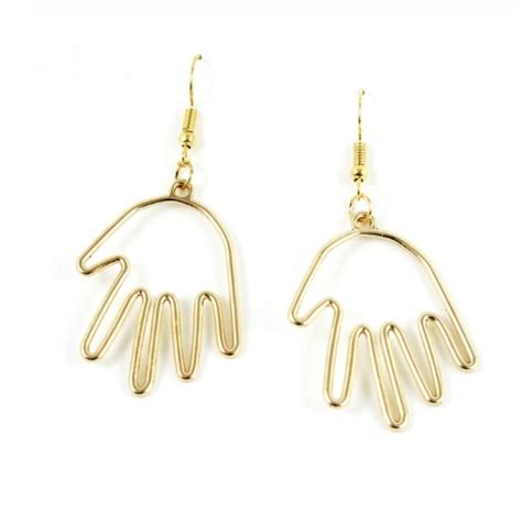 Line Art Earrings - Onyx Bunny