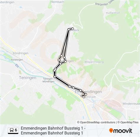 6 Route Schedules Stops Maps Emmendingen Bahnhof Updated