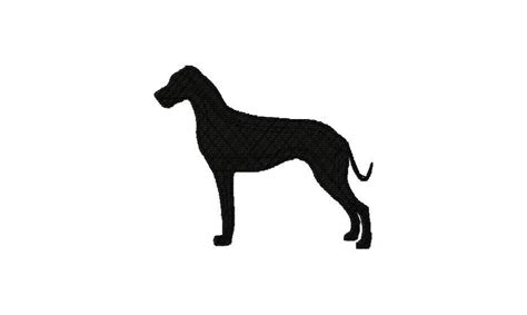 Great Dane Uncropped Ears Embroidery Design In Formats For Etsy