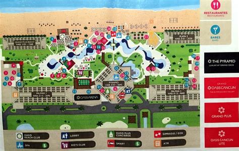 Grand Oasis Cancun Map