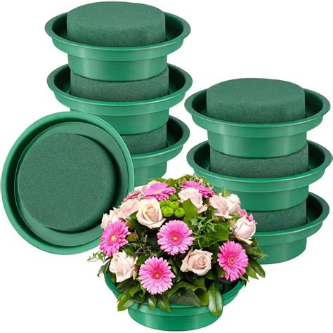 136 Pcs Diy Flower Arrangement Kit Green Round Wet Floral Foam