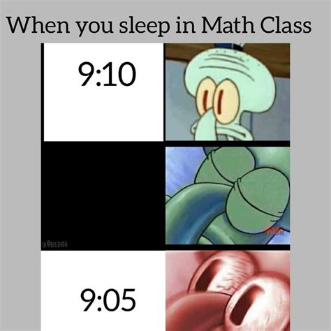 Spongebob Memes on Twitter: "Sleeping in math class be like"