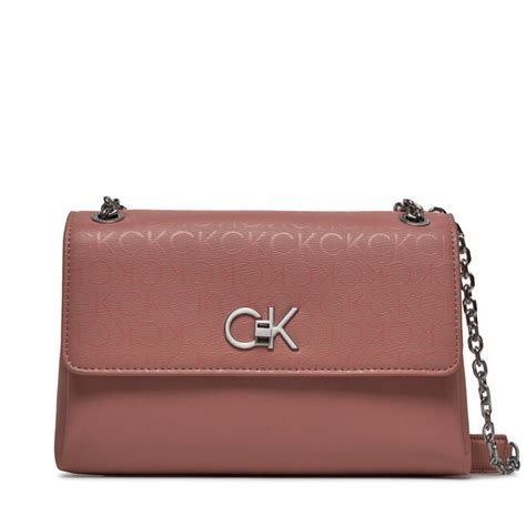 Handtasche Calvin Klein Re Lock Ew Conv Xbody Epi Mono K60K611564 Rosa