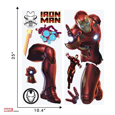 Marvel Iron Man Wall Decal Iron Man Wall Stickers With 3d Augmented Reality Interaction Iron