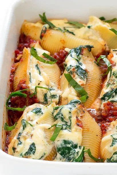 Easy Spinach And Ricotta Stuffed Shells Chef Savvy Recipe Stuffed