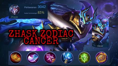 Win Rate Zhask Zodiac Cancer Mythic Zhask Gameplay Youtube