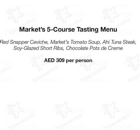 Menu at Market Kitchen restaurant, Abu Dhabi, Le Royal Meridien Abu Dhabi · Khalifa Street Al ...