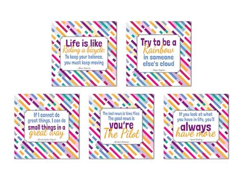 Coasters with inspirational quotes set of 5 | Etsy