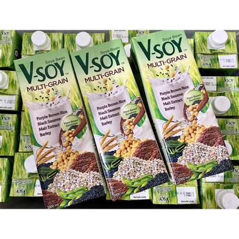 Jual V SOY VSOY MULTI GRAIN SUSU KEDELAI UHT 1 LITER SOYA BEAN