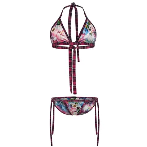 Kelly Reversible Plaid Triangle Bikini Maui X Lolita Wolf Badger