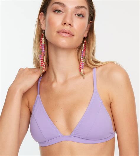 Buy Trendyol Triangle Bikini Top In Lilac 6thStreet Qatar