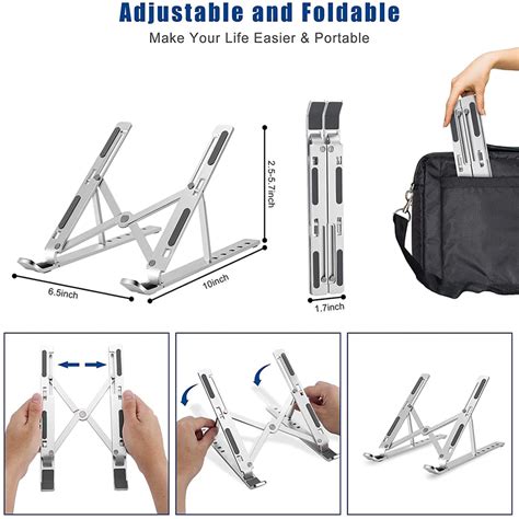 Laptop Tablet Stand Adjustable Foldable Portable Aluminum Computer Choice