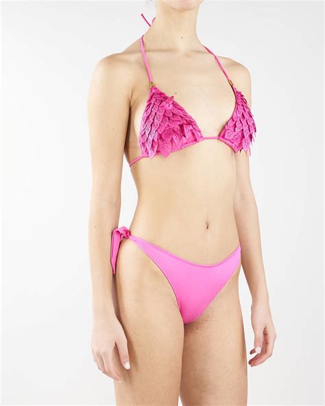 Costume Bikini Triangolo Con Foglie Laser Pin Up Pin Up Fanu Boutique