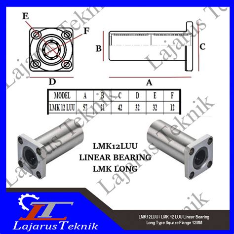 Jual Lmk Luu Lmk Luu Linear Bearing Long Type Square Flange Mm