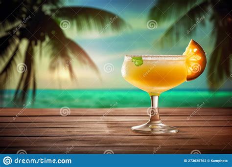 Tropical Daiquiri Delight A Refreshing Beachside Beverage In Paradise