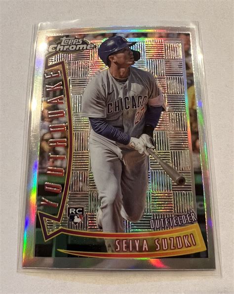 Topps Chrome Sonic Seiya Suzuki Yq Youthquake Rookie Rc Cubs