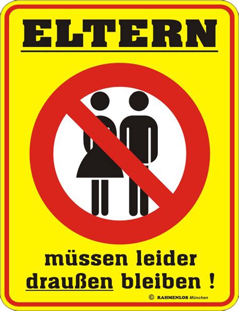 Eltern müssen draußen bleiben Fun Schilder Blechschild 11 95