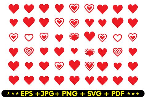 Love Heart Symbol Ions Set, Heart Vector Graphic by MD ABDUL MOMINCreative Fabrica