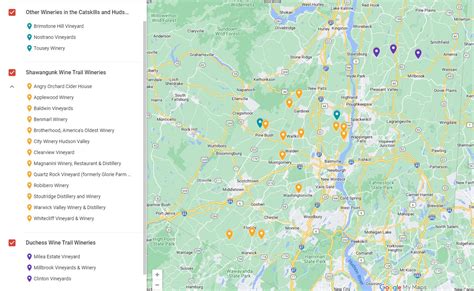 Map Of Hudson Valley Wineries - Arleen Michelle