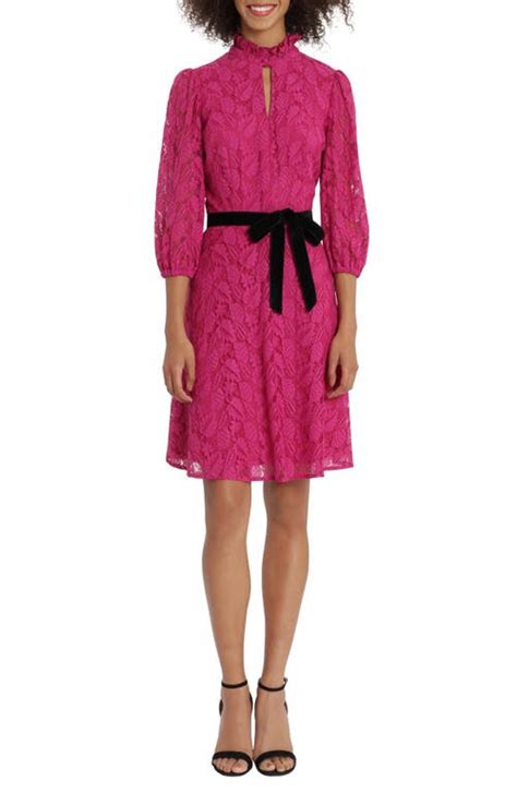 Buy Maggy London Embroidered Lace Minidress Fuschia At 58 Off