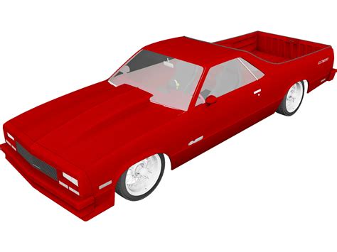 Chevrolet El Camino 3d Model 1984 3dcadbrowser