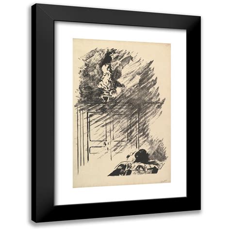 Douard Manet X Black Modern Framed Museum Art Print Titled