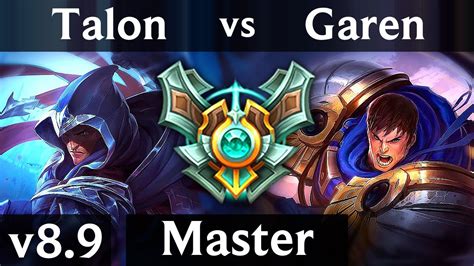 Talon Vs Garen Top ~ Legendary Kda 18 1 6 1000 Games ~ Euw Master