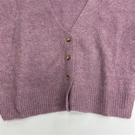 Womens Button Down Napped Yarn Crop Cardigan K Momo