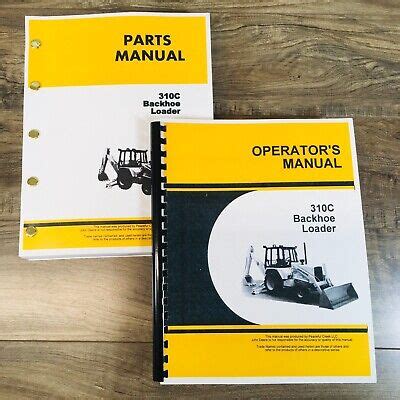 Parts Operators Manual Set For John Deere C Loader Backhoe Tractor