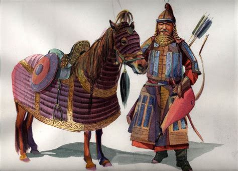 Mongol Heavy Cavalry Elite Warrior Genghis Khan Military Art Military