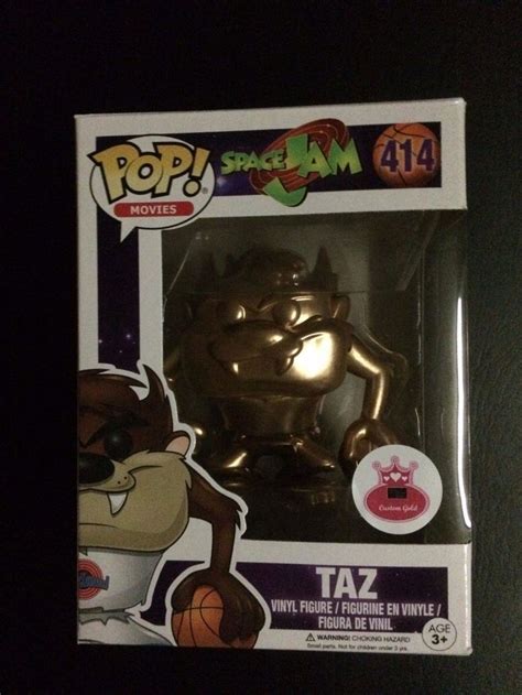 Funko Pop Movies Space Jam Taz Metallic Gold Pop Taz