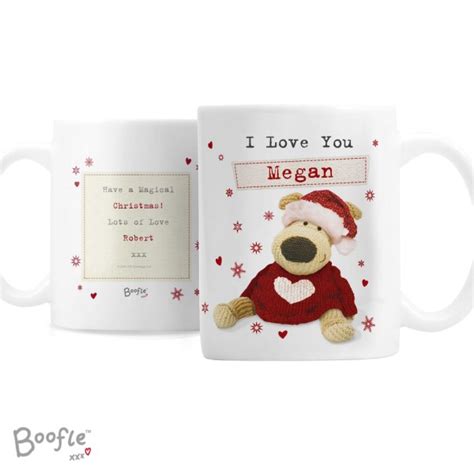 Personalised Boofle Christmas Love Mug