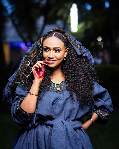 Gorgeous Blue Raya Dress Cultural Ethiopian Dress Traditional Raya Dre