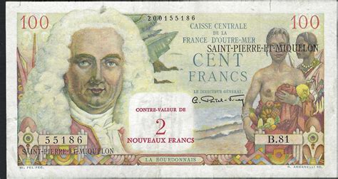 Saint Pierre Et Miquelon 2 Nouveaux Francs 100 Francs 1963 Le