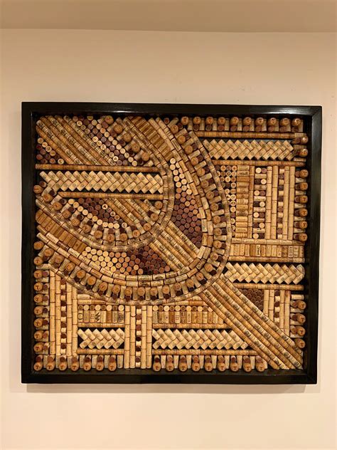 Recycled Wine Cork Mosaic Abstract Wall Art Wine Cellar Art Etsy