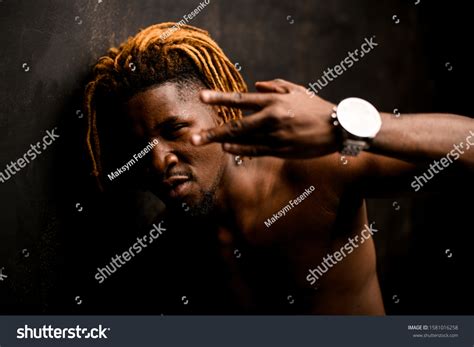 Naked Black Guy Blonde Dreadlocks Posing Stock Photo Shutterstock