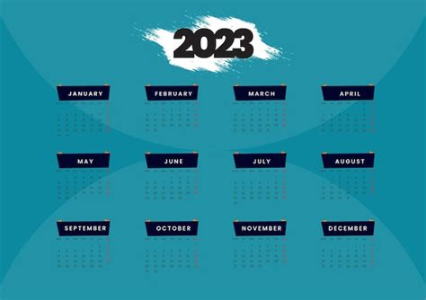 Premium Vector 2023 Calendar Illustration