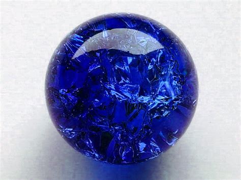 Crystal Glass Balls 40 Mm Cobalt Blue Cracked Glass Balls Glass Balls Splintered Effect