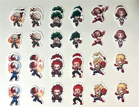 My Hero Academia Sticker Anime Water Bottle Laptop Sticker Mha