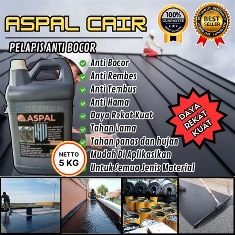 Jual Aspal Cair Emulsion Kg For Waterproofing Penambal Dinding Retak