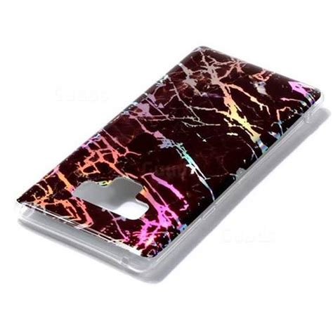 Black Brown Marble Pattern Bright Color Laser Soft Tpu Case For Samsung