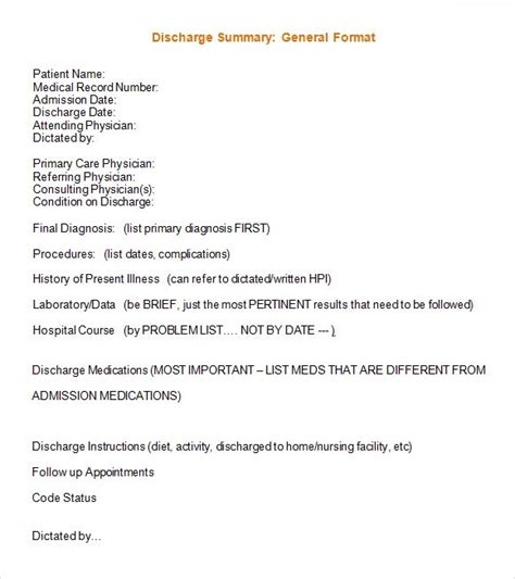 Nhs Discharge Letter Template