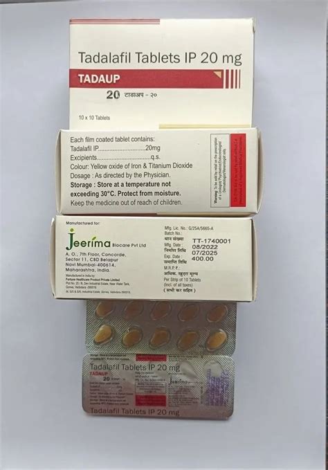 Tadaup Tadalafil Tablets Mg At Rs Stripe Tadalafil Tablets In