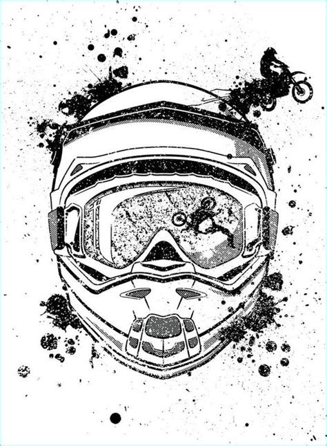 Dessin De Casque De Moto Cross Beau Image Motocross Helmet Drawing At